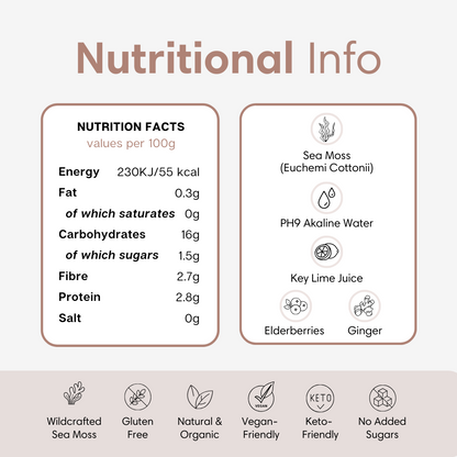 Sea Moss Gel with Elderberry + Ginger